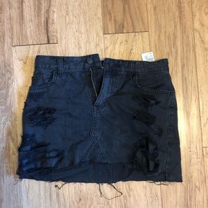 Hollister Black Jean Skirt